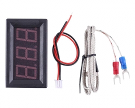 12V Red Fahrenheit Digital Temperature Meter -76F~999F LED Display with Industrial Grade 0.5m K-Type Thermocouple Temperature Sensor M6